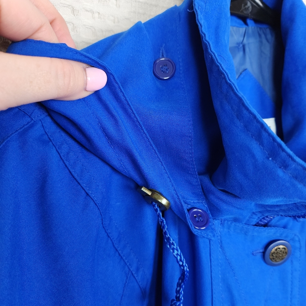 Vintage Basic Editions Blue Lightweight Hooded Ja… - image 4